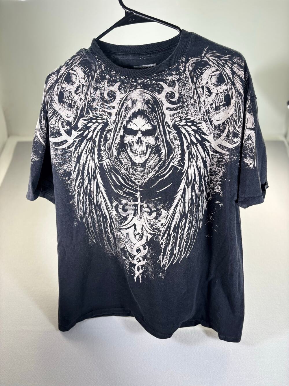 Boxset Men's XL Skull Graphic Black Cotton Short Sleeve Crew Neck T-Shirt